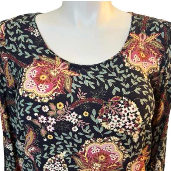 💐LOFT Multicolor Floral Long Sleeve Blouse Sz.S - Picture 6 of 6